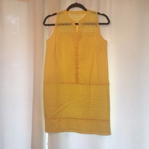 Ann Taylor LOFT Yellow Eyelet Sun Dress - Picture 2 of 7